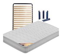 TAHITI - Pack Matelas + Lattes 90x190 + Pieds - Altobuy