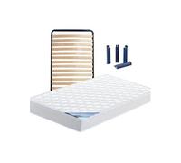 IBIZA - Pack Matelas + Lattes 90x200 + Pieds - Altobuy