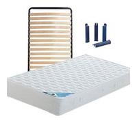 MALDIVES - Pack Matelas + Lattes 90x200 + Pieds - Altobuy