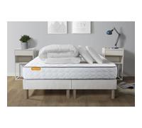 Pack matelas Memo + double sommiers 160x200 + 2 oreillers memoire de forme