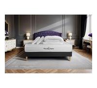 Pack matelas a memoire de forme Nottingham 140x200cm sommier KIT noir + 2 oreillers + 1 couette 240x220cm