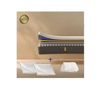 EMMA | Pack Matelas Hybride II 140x200 + 2 Oreillers Nuage Essentiel + Couette | Mémoire de Forme+Ressorts | MEILLEUR CHOIX Emma