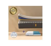 EMMA | Pack Matelas Hybride 140x200 cm + Oreillers | MEILLEUR CHOIX Emma | Mémoire de forme+Ressorts | Dos Apaisé | Confort Optimal