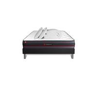 Pack Matelas Regen 140x200 + Sommier Noir + Couette + 2 Oreillers
