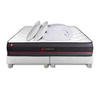 Pack Matelas Regen 200x200 + Double Sommiers Blanc 100x200 + Couette + 2 Oreillers