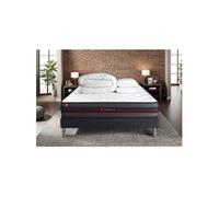 Pack Matelas Regen - Mémoire de forme - Ep : 24cm - Sommier kit Noir avec couette et 2 oreillers