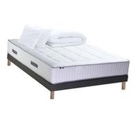 Pack Matelas Ressort 7 zones + Mémoire de forme + Sommier + couette + oreillers 140x190 Bellagio 2 G