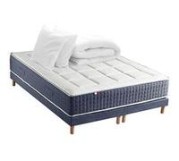 Pack Matelas Ressort 7 Zones Memoire De Forme Sommier Couette Oreillers King Style 160x200.