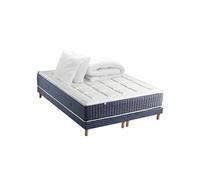 Pack Matelas Ressort 7 Zones Memoire De Forme Sommier Couette Oreillers King Style 180x200.