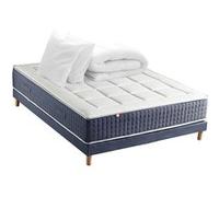 Pack Matelas Ressort 7 zones + Mémoire de forme + Sommier KING STYLE + couette + oreillers Fabriqué en France 160 x 200 cm G