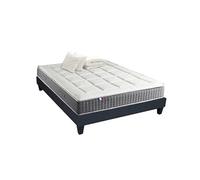 Pack Matelas Ressort 7 zones + Sommier + couette + oreillers Fabriqué en France MAX 140 x 190