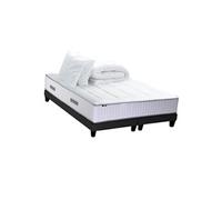 Pack matelas Ressort 7 zones + sommier + oreiller + couette FABRICATION FRANCAISE 2x90 x 200 cm