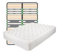 KERZO - Pack Matelas ressorts ensachés + AltoZone 140x190cm -