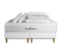 Pack matelas ressorts ensaches + memoire de forme maxi epaisseur Windsor 160x200cm + double sommier 80x200 cm