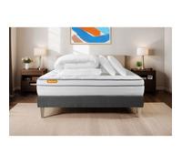 Pack matelas + sommier 160x200 Memo Luxe Ressorts ensachés + mémoire de forme 5 zones de confort MAXI épaisseur