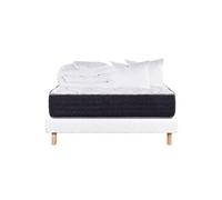 Pack Matelas + Sommier Tapissier Blanc 160x200 cm + 2 Oreillers + 1 Couette - SELIAN -