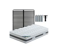 Ensemble matelas et sommier Altobuy SEYCHELLES - Pack Matelas + Titanium 22 140x190cm + Pieds -