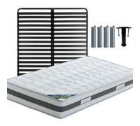 Ensemble matelas et sommier Altobuy SEYCHELLES - Pack Matelas + Titanium 22 140x190cm + Pieds -
