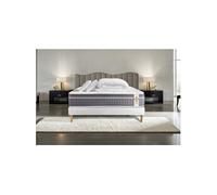 Pack Matelas Trente - Ressorts ensachés et mémoire de forme - Ep : 30cm - Sommier kit Blanc avec couette et 2 oreillers