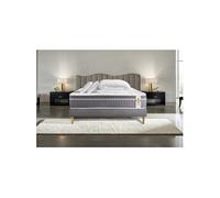 Pack Matelas Trente - Ressorts ensachés et mémoire de forme - Ep : 30cm - Sommier kit Gris avec couette et 2 oreillers
