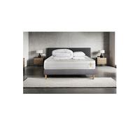 Pack Matelas Vingt-Huit - Ressorts ensachés et mémoire de forme - Ep : 28cm - Sommier kit Gris avec couette et 2 oreillers