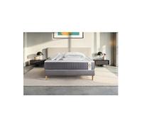 Pack Matelas Vingt-Six - Ressorts ensachés et mémoire de forme - Ep : 26cm - Sommier kit Gris avec couette et 2 oreillers