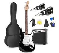 Pack Max GigKit - Guitare Électrique Débutant 4/4 + Ampli 40 Watts + Système Sans Fil | Noire
