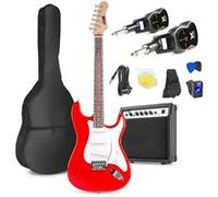 Pack Max GigKit - Guitare Électrique Débutant 4/4 + Ampli 40 Watts + Système Sans Fil | Rouge