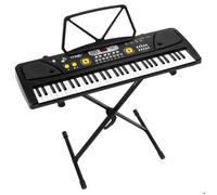Pack MAX KD61 - Clavier 61 Touches avec Support | Piano Électronique pour Débutants - Noir