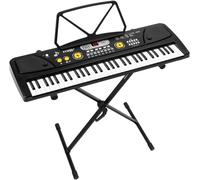 Pack MAX KD61 - Clavier/Piano 61 Touches avec Support | Piano Électronique Portable pour Débutants - Noir