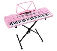 Pack MAX KD61P - Clavier 61 Touches avec Support | Piano Électronique Débutant - Rose