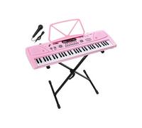 Pack MAX KD61P - Clavier/Piano 61 Touches avec Support | Piano Électronique Portable Débutant - Rose
