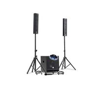 Pack MEGA SONO DJ BM SONIC BMS-15-SLIM-BT, 1200W Enceintes satellites, SUB 38cm USB/Bluetooth, Supports Câbles, Micro, Lumière