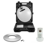 Pack MEGASAT Parabole acier 40cm + LNB Single HDSAT + Câble Coaxial 10m