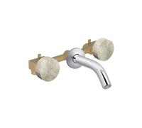 Pack mélangeur lavabo encastré 3 trous Grands Boulevards douceur minérale et chromé