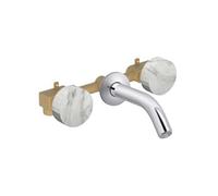 Pack mélangeur lavabo encastré 3 trous Grands Boulevards marbre envoûtant et chromé