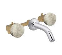 Pack mélangeur lavabo encastré 3 trous JACOB DELAFON Grands Boulevards douceur minérale et chromé