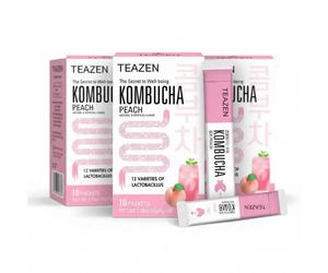 Pack mensuel kombucha pêche : 3 boites teazen tz-pkopehx3