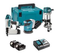 Pack Menuiserie AF506 + RT0702CX2J + DBO180 (2x5.0Ah) en MAKPAC - MAKITA