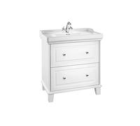 Pack meuble Carmen Unik 2 tiroirs + Lavabo blanc 800x500x875