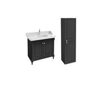 Pack meuble salle de bain Cléo 1889 plan vasque + colonne + miroir