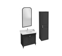 Pack meuble salle de bain Cléo 1889 plan vasque + colonne + miroir
