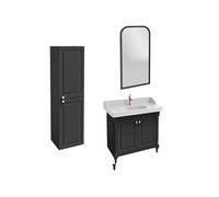 Pack meuble salle de bain Cléo 1889 plan vasque + colonne + miroir