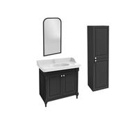 Pack meuble salle de bain Cléo 1889 plan vasque + colonne + miroir