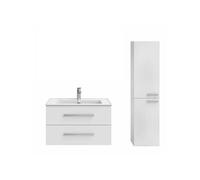 Pack meuble vasque 60 cm Ola up blanc + colonne