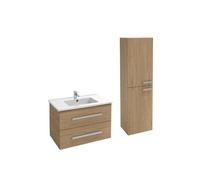 Pack meuble vasque 80 cm Ola up chêne + colonne