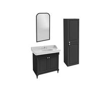 Pack meuble vasque Cléo 1889 3 trous + colonne droite + mélangeur poignée chromé
