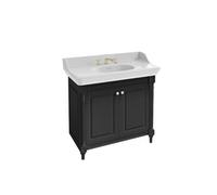 Pack meuble vasque Cléo 1889 3 trous + mélangeur croisillon or