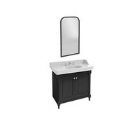 Pack meuble vasque Cléo 1889 3 trous + miroir + mélangeur croisillon chromé