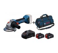 Pack Meuleuse d'angle sans fil PRO GWS 18V-8 125mm 06019N9000 + 2 batteries 4.0Ah + chargeur + Sac BOSCH